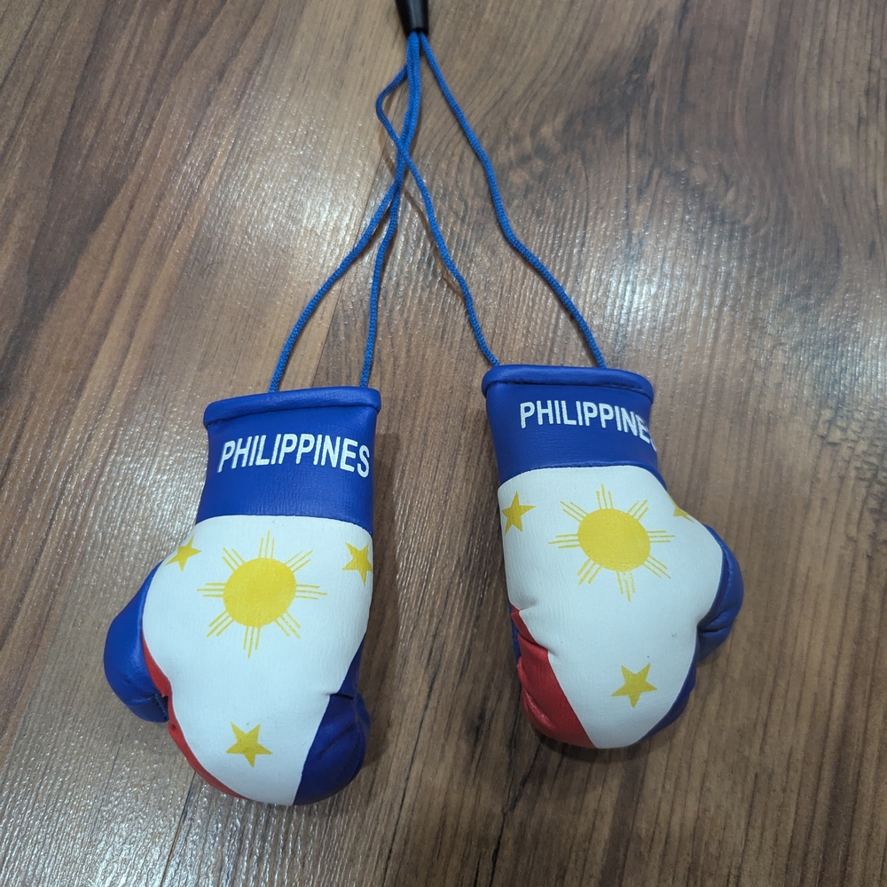 New Car Mirror Hanging Philippines Flag Boxing Gloves